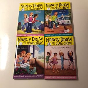 SET of 4 Nancy Drew & the Clue Crew books